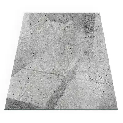 Placă dreptunghiulară din sticlă securizată pentru protecție sub sobă cu textură de beton brut