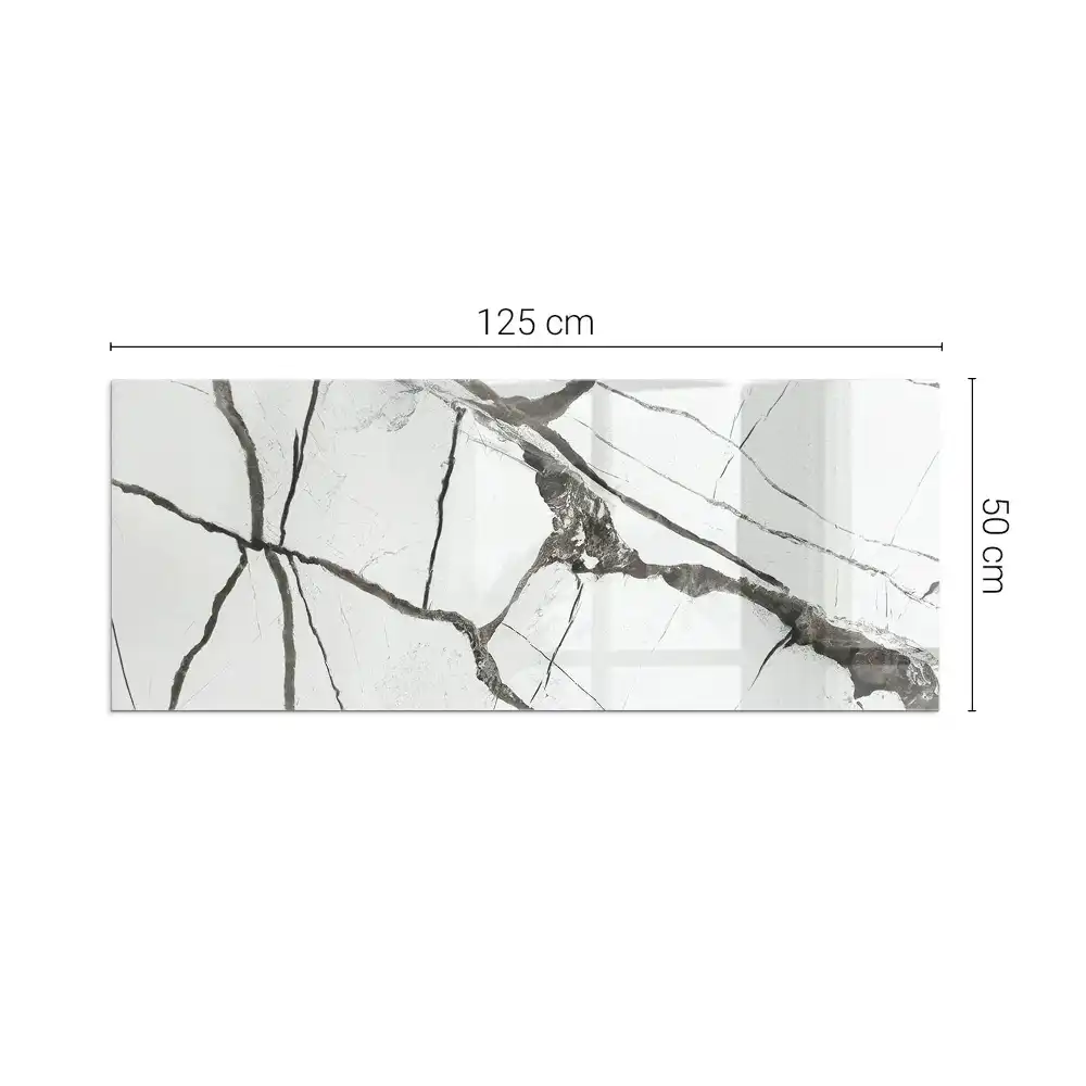 Placă de protecție dreptunghiulară sub sobă cu model de nervuri de marmură