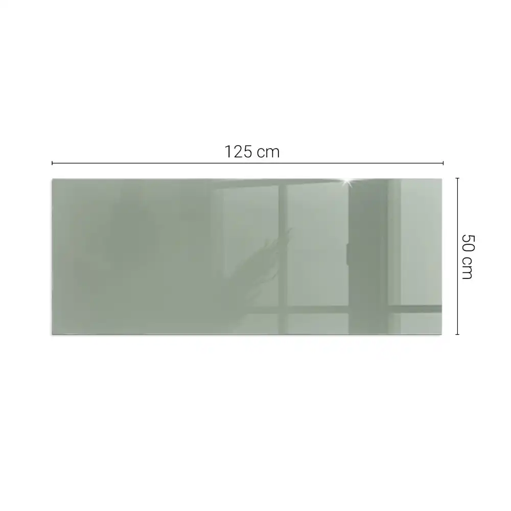 Placă dreptunghiulară din sticlă securizată pentru protecția sub sobă, culoare verde-gri