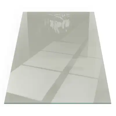Placă de protecție dreptunghiulară sub sobă de culoare verde-gri