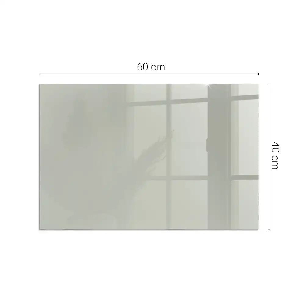 Placă de protecție dreptunghiulară sub sobă de culoare verde-gri