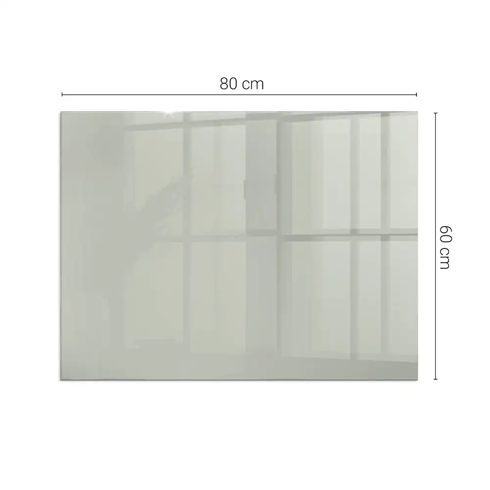 Placă de protecție dreptunghiulară sub sobă de culoare verde-gri
