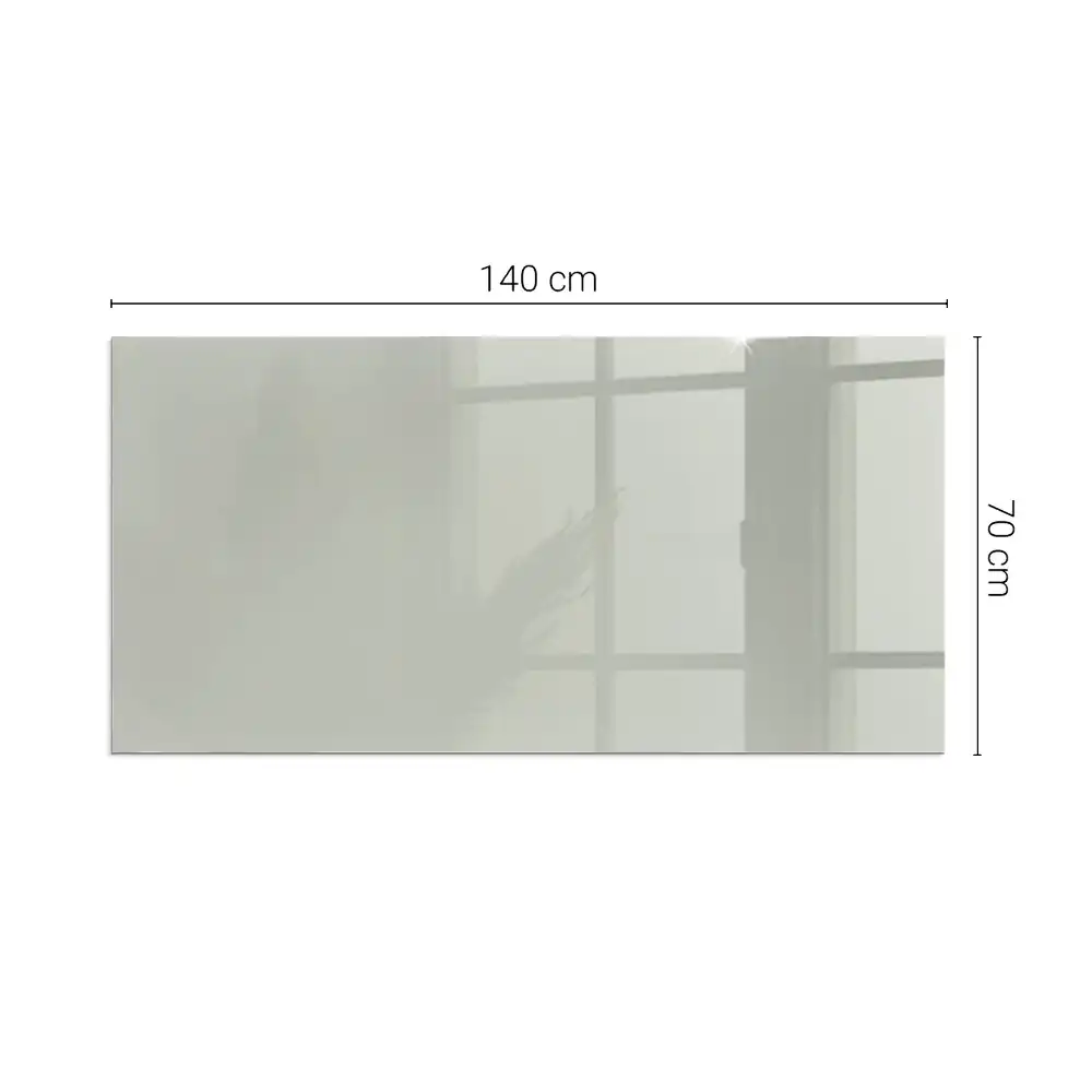 Placă de protecție dreptunghiulară sub sobă de culoare verde-gri