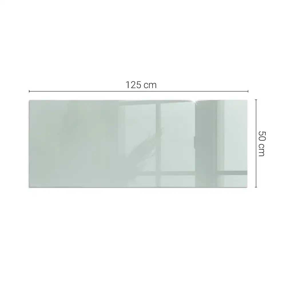 Placă dreptunghiulară din sticlă securizată pentru protecție sub sobă, culoare verde deschis