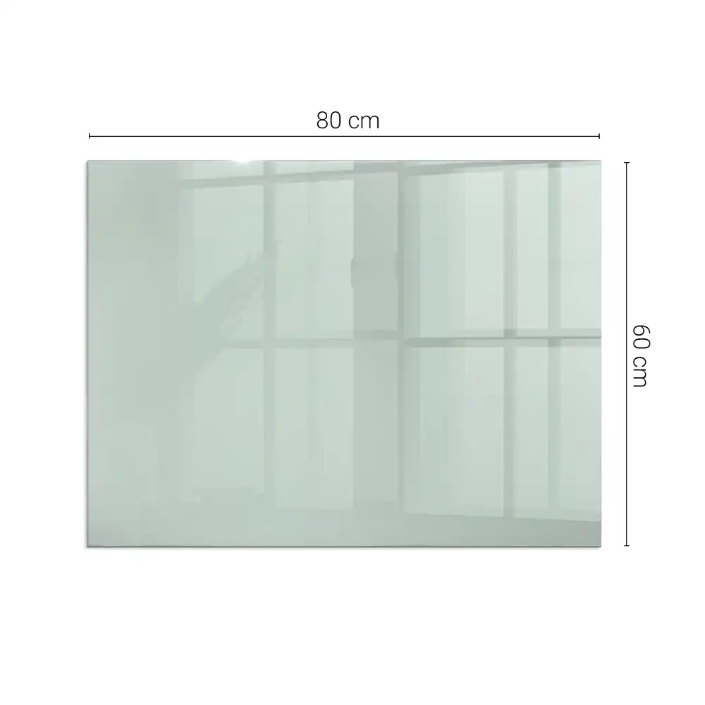 Placă dreptunghiulară din sticlă securizată pentru protecție sub sobă, culoare verde deschis
