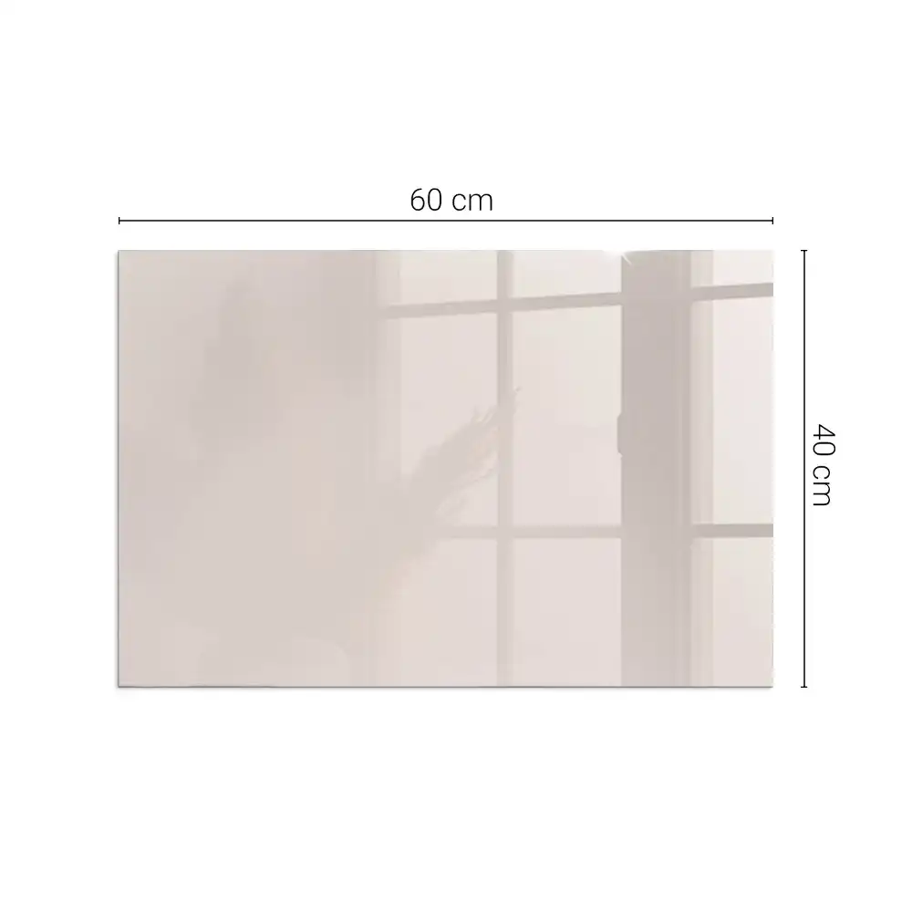 Placă de sticlă dreptunghiulară pentru șemineu de culoare roz pal