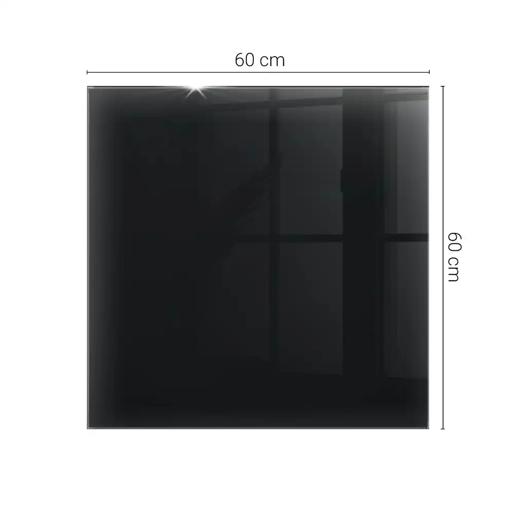 Blat de masă pătrat negru neted