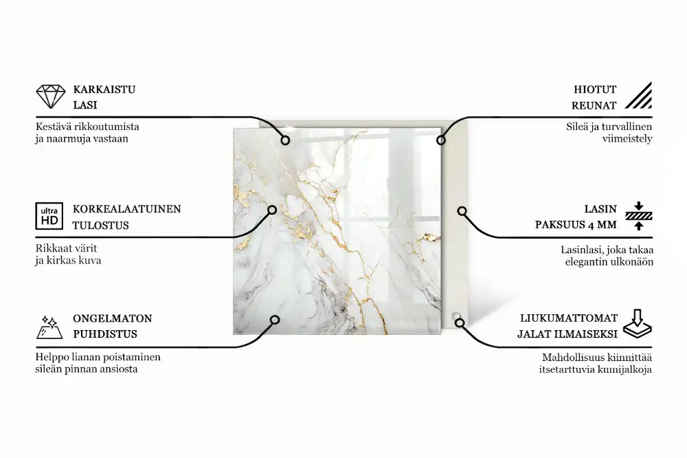 Blat de bucătărie cu aspect de marmură naturală