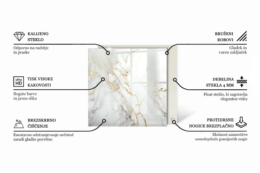 Blat de bucătărie cu aspect de marmură naturală