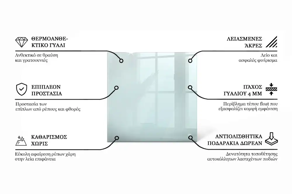 Blat de masă pătrat transparent