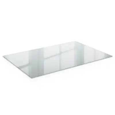 Blat de masă rectangular din sticlă semitransparentă