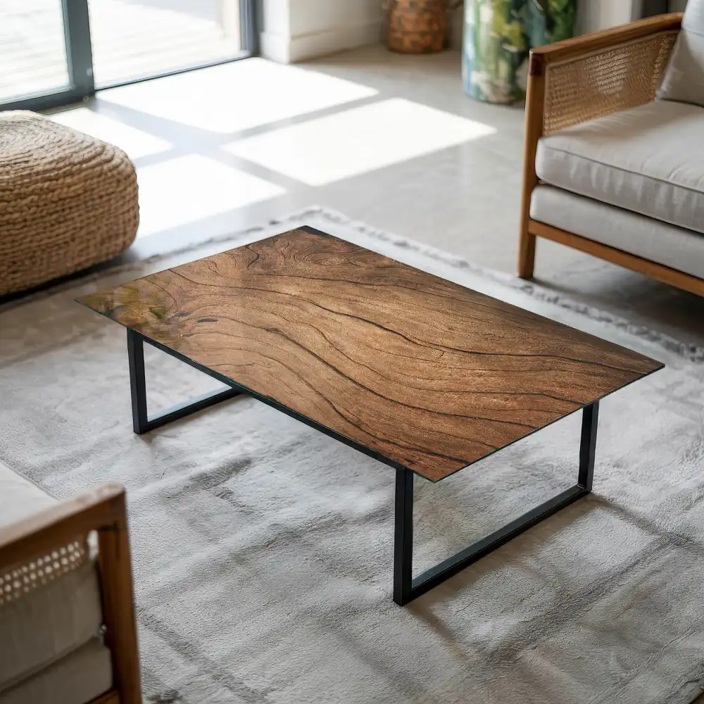 Blat de sticlă cu motiv forestier elegant