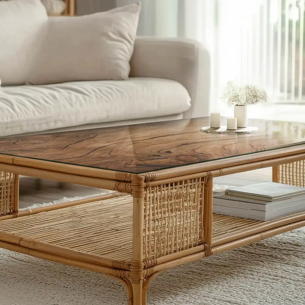 Blat de sticlă cu motiv forestier elegant