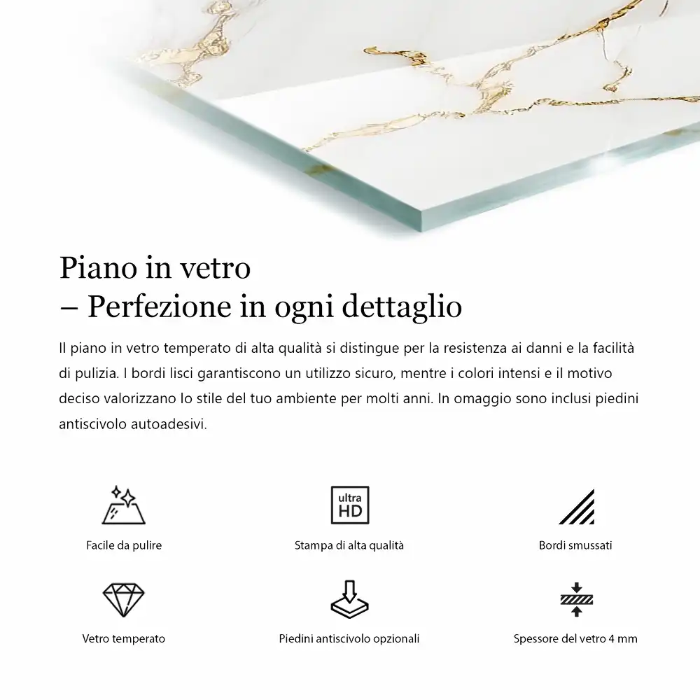 Blat de sticlă cu motiv forestier elegant