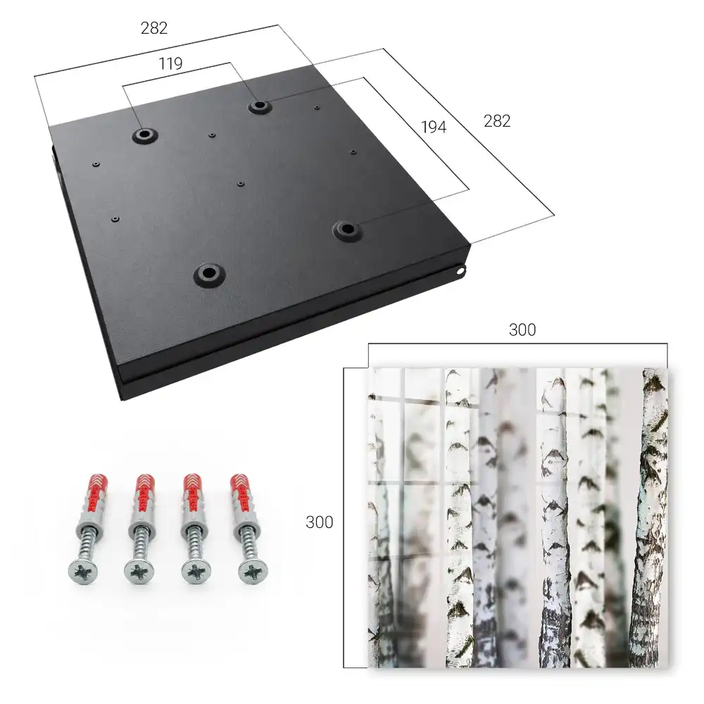 Casetă pentru chei cu design din trunchi de mesteacăn alb pentru un fundal elegant