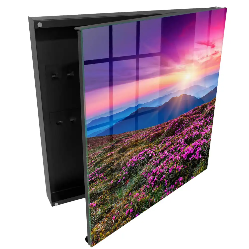 Dulapior pentru chei cu design montan și culori intense