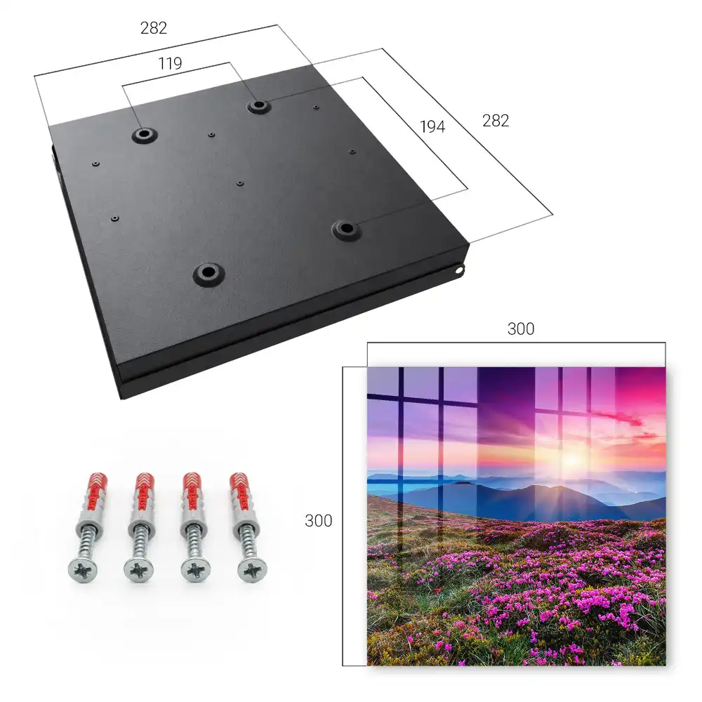 Dulapior pentru chei cu design montan și culori intense
