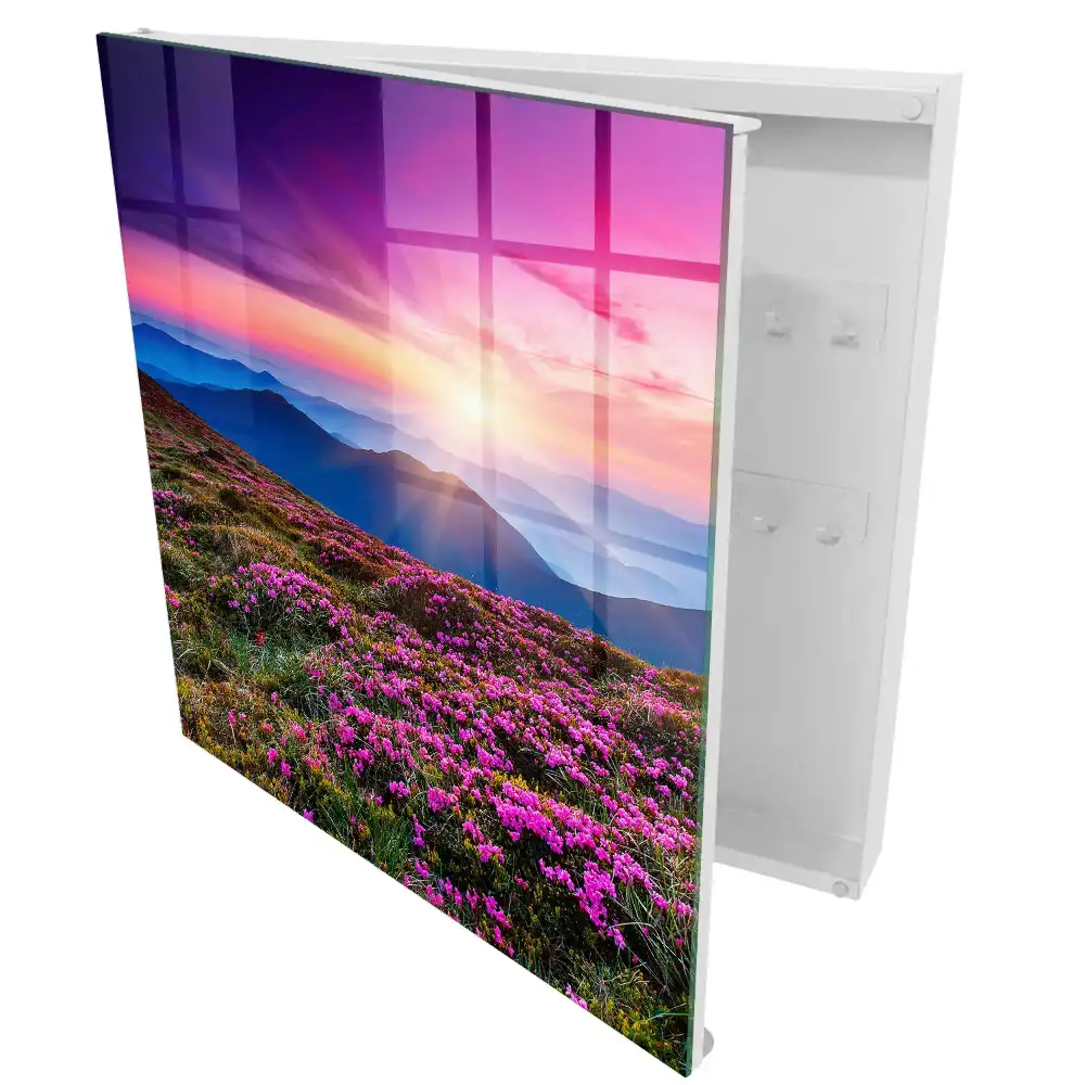 Dulapior pentru chei cu design montan și culori intense