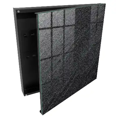 Dulapior pentru chei cu design de rocă în nuanțe de negru și gri
