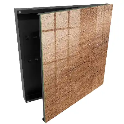 Casetă pentru chei cu textură din fibre naturale de lemn