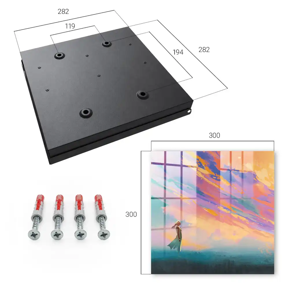 Suport de chei pentru perete cu model decorativ colorat