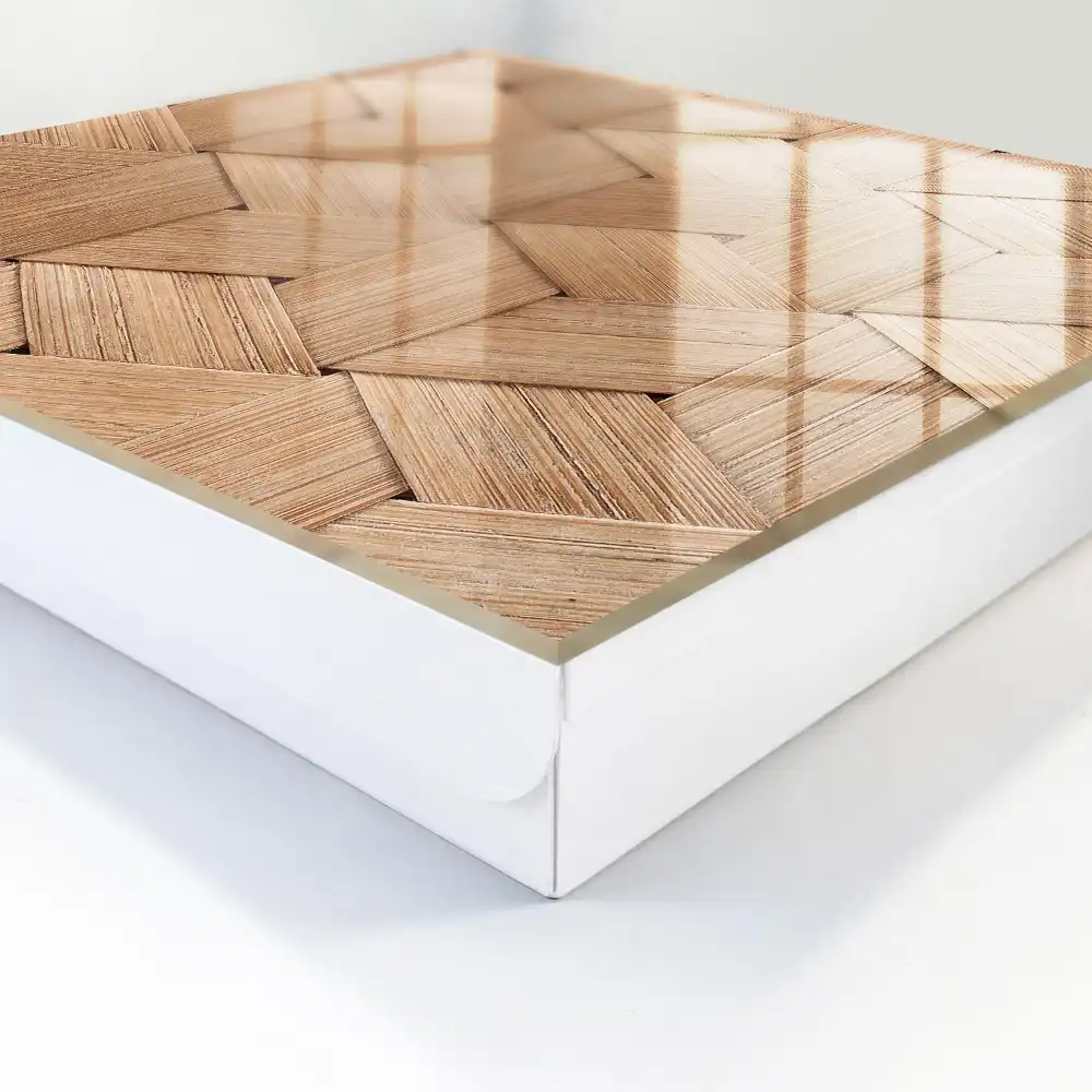 Casetă de chei cu design împletit din materiale naturale