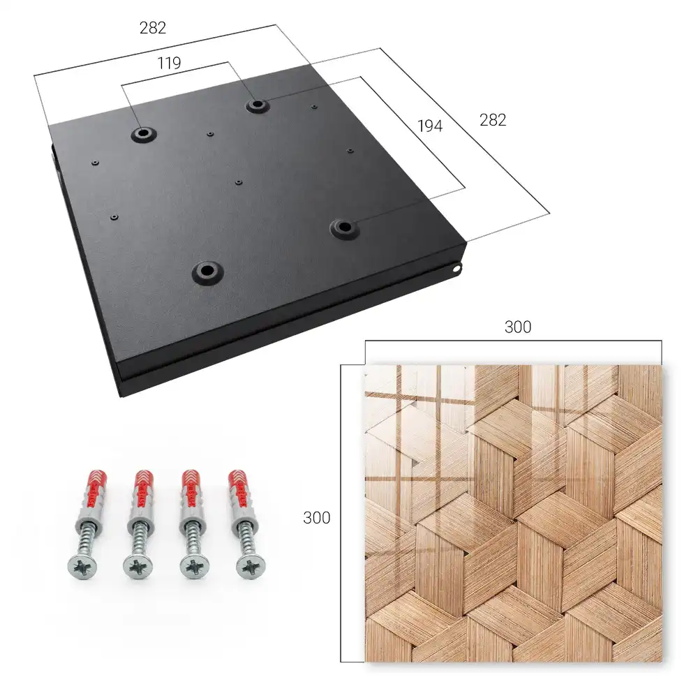 Casetă de chei cu design împletit din materiale naturale