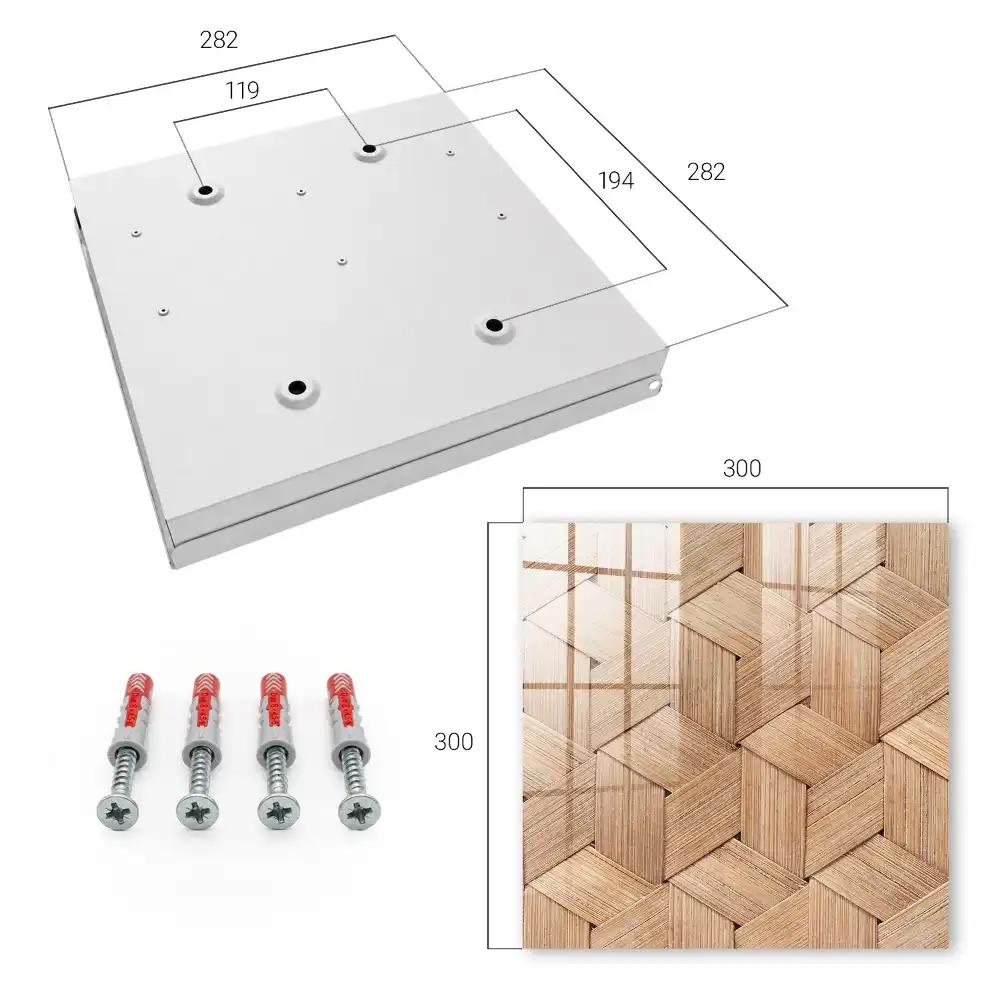 Casetă de chei cu design împletit din materiale naturale