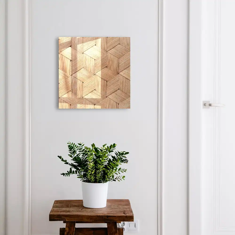 Casetă de chei cu design împletit din materiale naturale