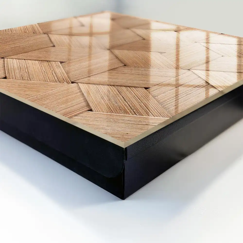 Casetă de chei cu design împletit din materiale naturale