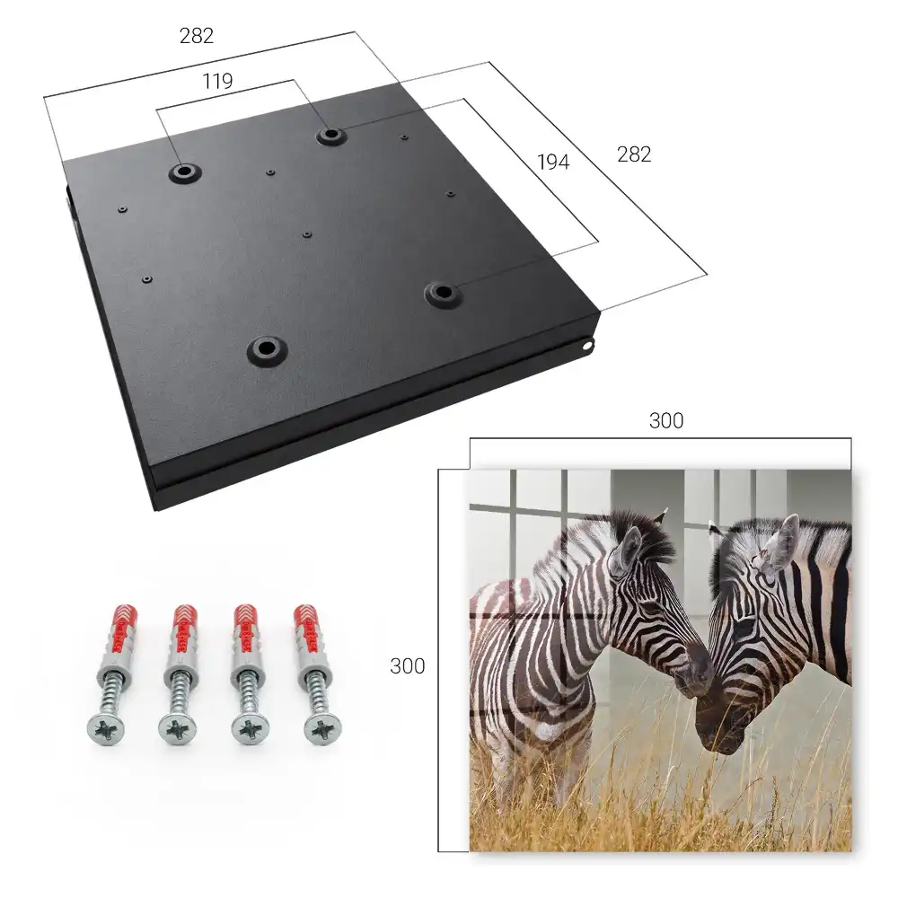 Cuier de perete pentru chei cu model zebre în natură pe fundal bej