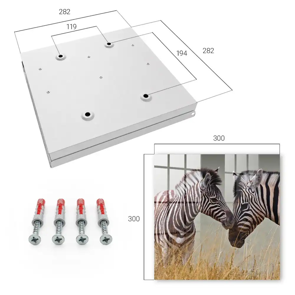 Cuier de perete pentru chei cu model zebre în natură pe fundal bej
