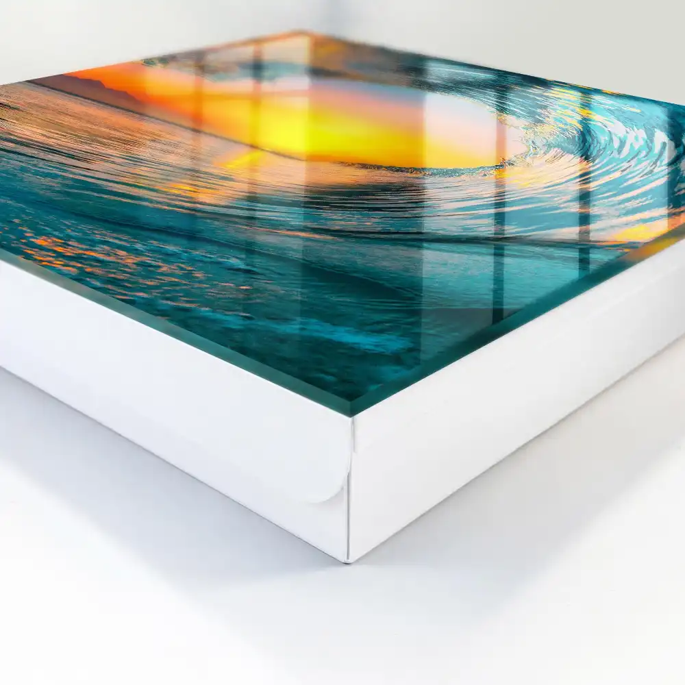 Dulapior pentru chei cu design valuri și apus de soare pe mare