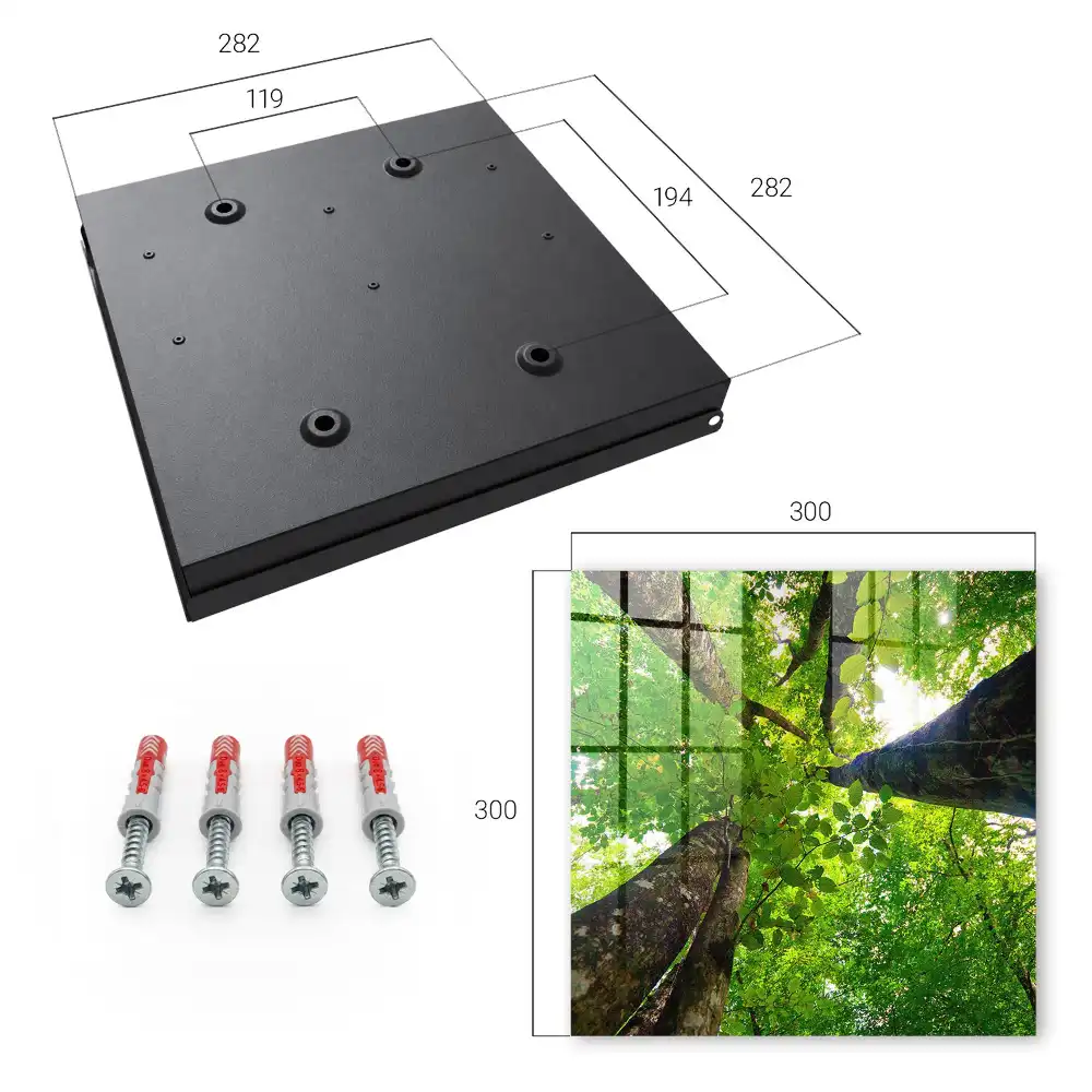 Casetă pentru chei cu design de tufiș verde iluminat