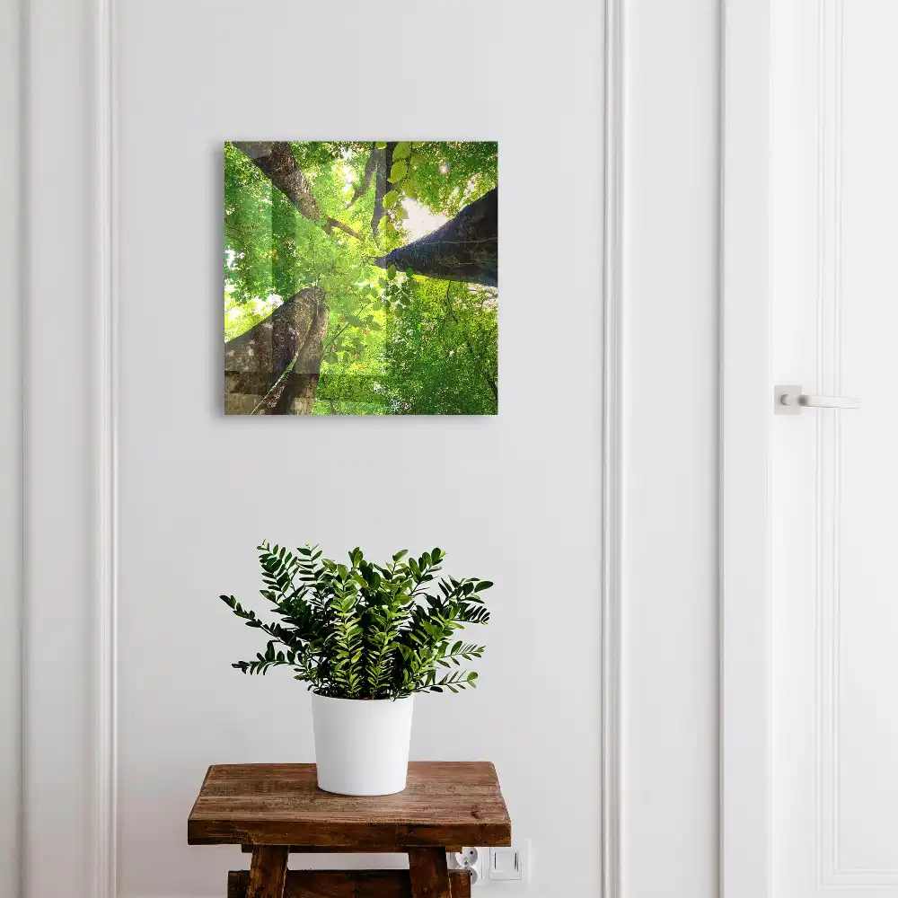 Casetă pentru chei cu design de tufiș verde iluminat
