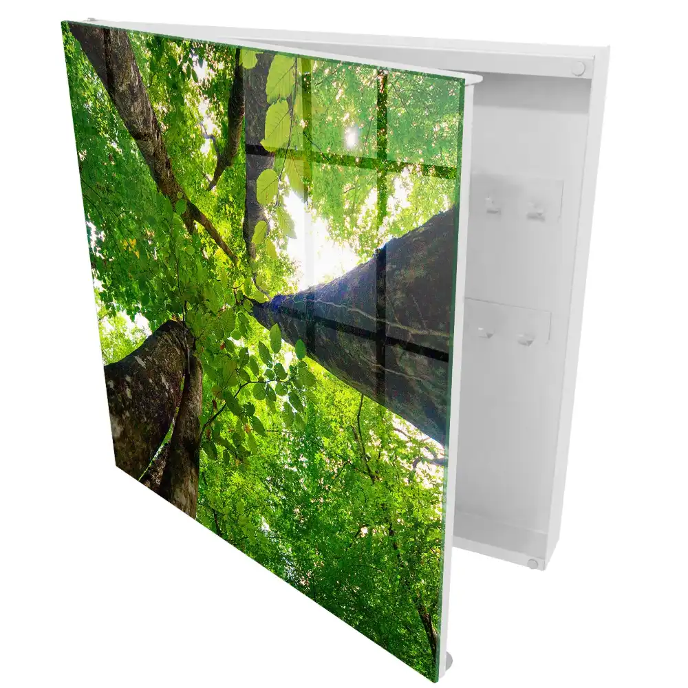 Casetă pentru chei cu design de tufiș verde iluminat