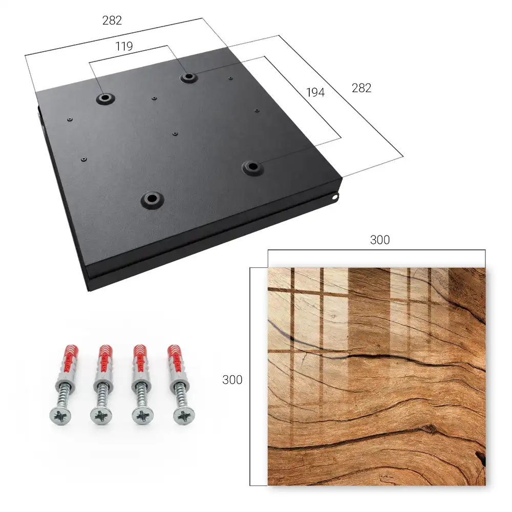 Suport de perete pentru chei din lemn cu design cu linii ondulate