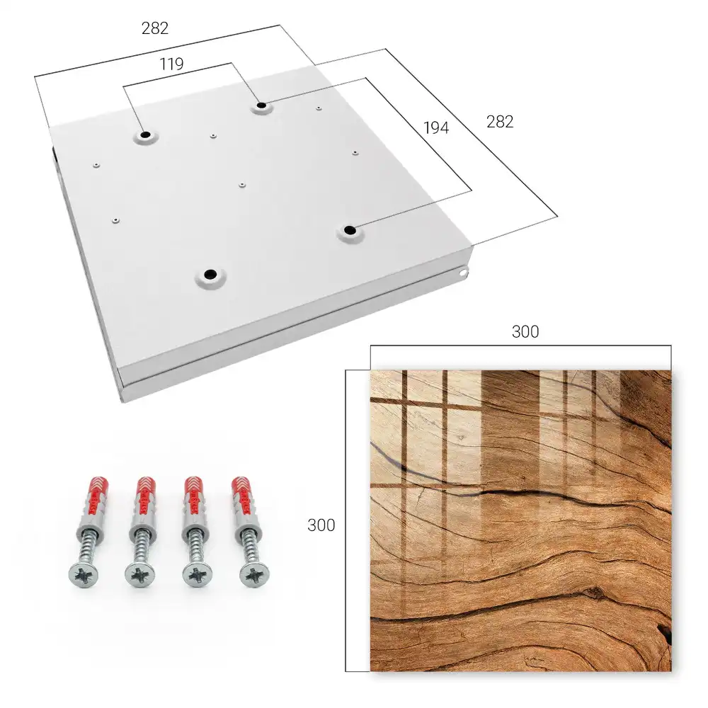 Suport de perete pentru chei din lemn cu design cu linii ondulate