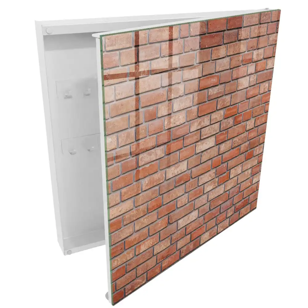Casetă pentru chei cu design de zid din cărămidă