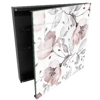 Dulapior pentru chei cu model floral în nuanțe pastelate