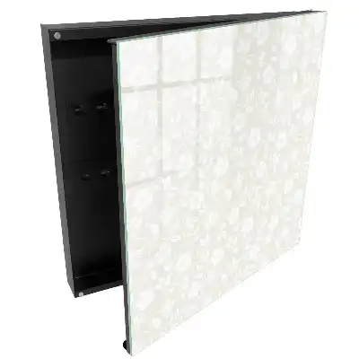 Casetă pentru chei cu model floral în nuanțe discrete de bej