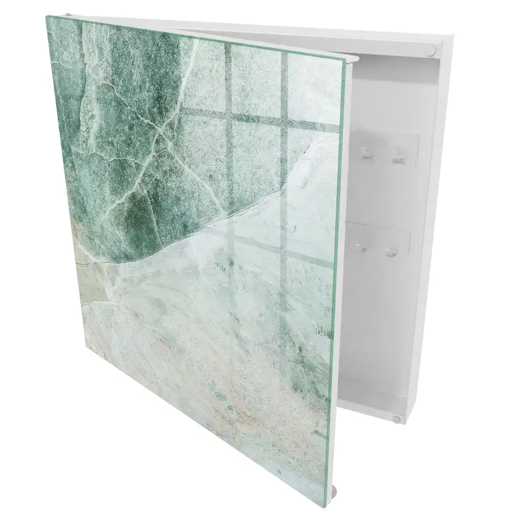 Casetă pentru chei cu design relaxant în nuanțe de verde și bej