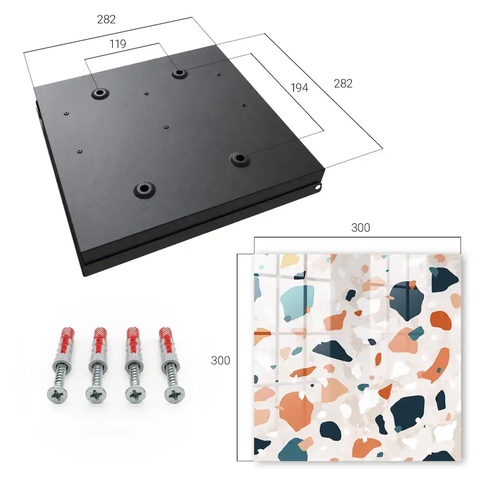 Dulap pentru chei cu design abstract și pete de culoare dinamice