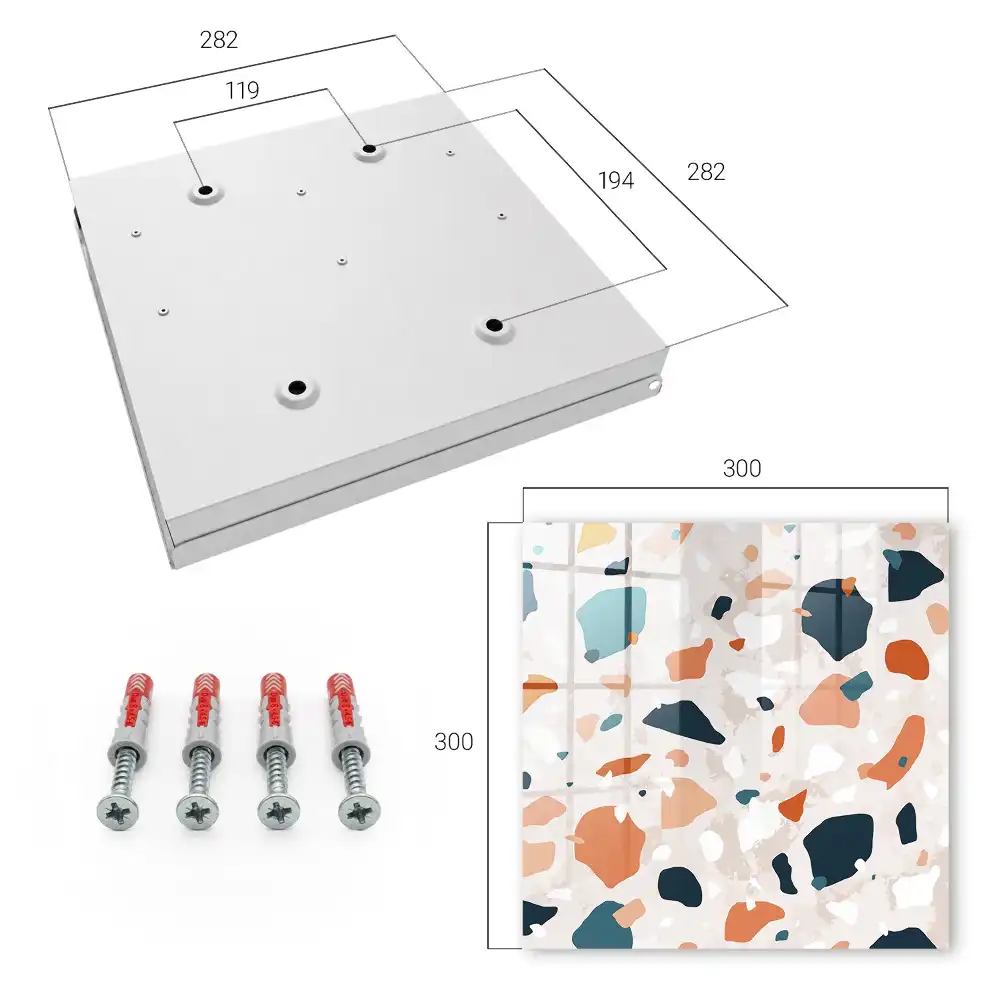 Dulap pentru chei cu design abstract și pete de culoare dinamice