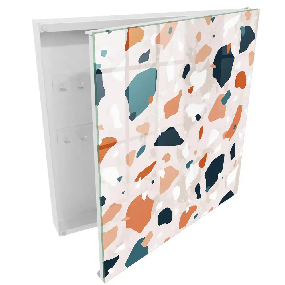 Dulap pentru chei cu design abstract și pete de culoare dinamice