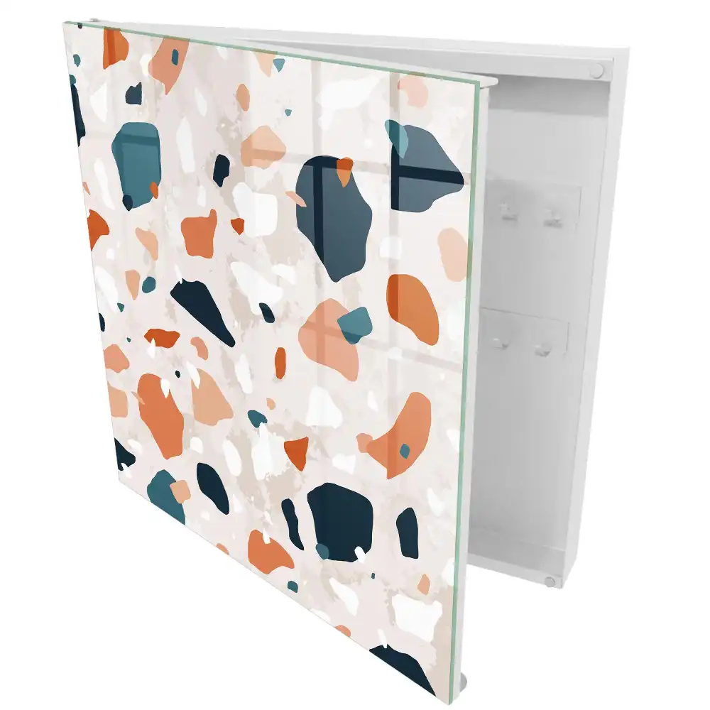 Dulap pentru chei cu design abstract și pete de culoare dinamice