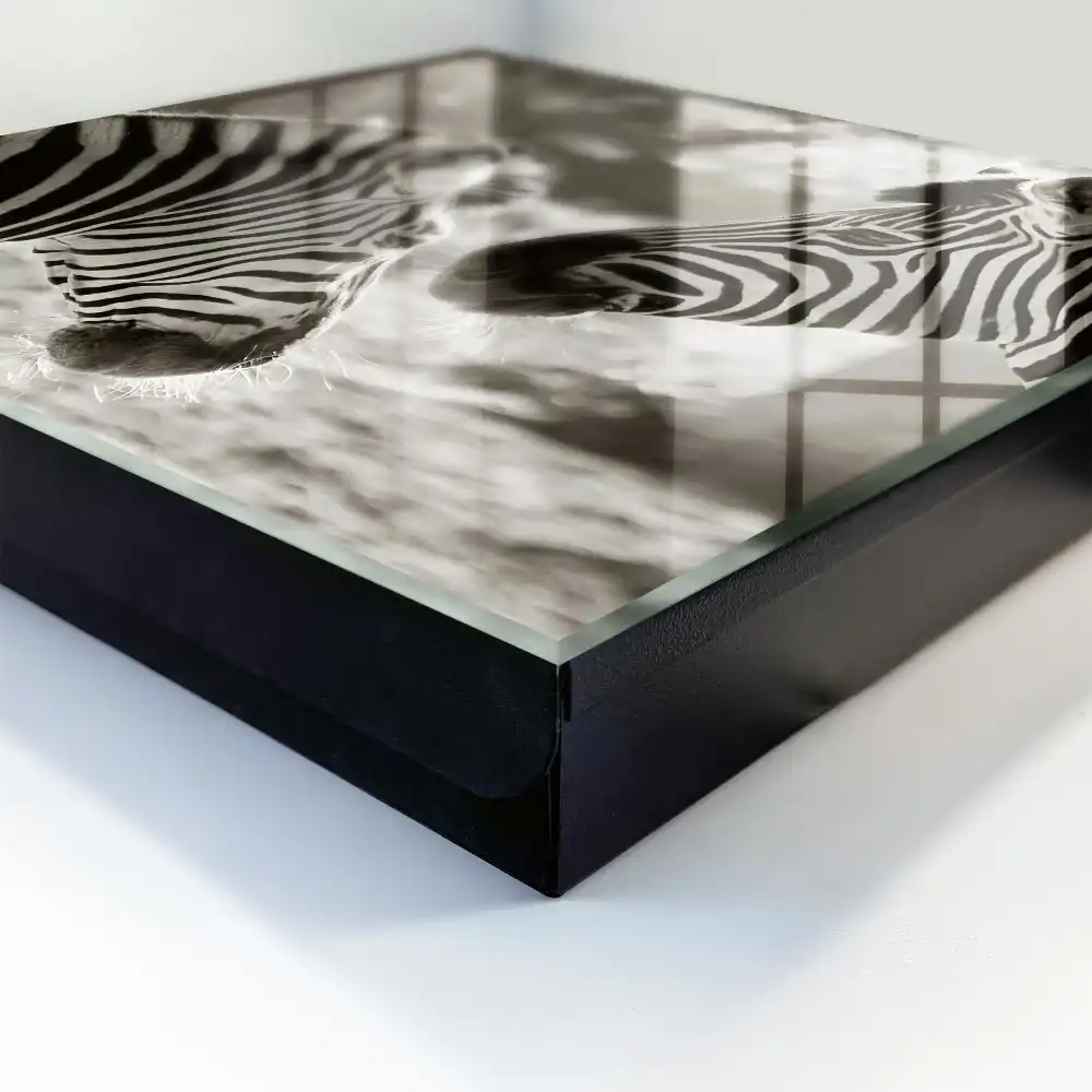 Suport de perete pentru chei cu design zebre alb-negru
