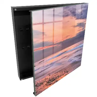 Dulapior pentru chei cu design apus de soare romantic peste mare
