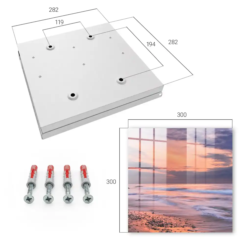 Dulapior pentru chei cu design apus de soare romantic peste mare