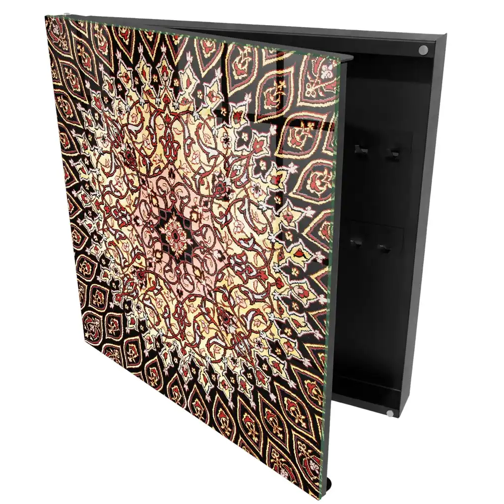 Dulapior pentru chei cu design ornamentat în tonuri calde